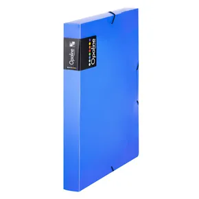 PP-Box mit Gummi A4 Opalblau